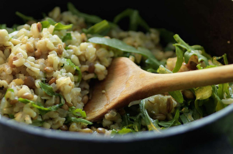 Risotto de céréales à la roquette