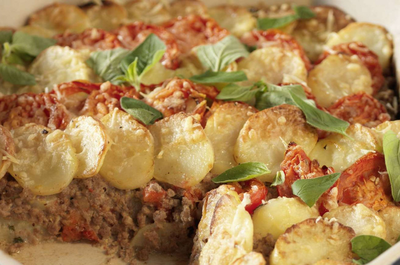 Gratin de pommes de terre et viande