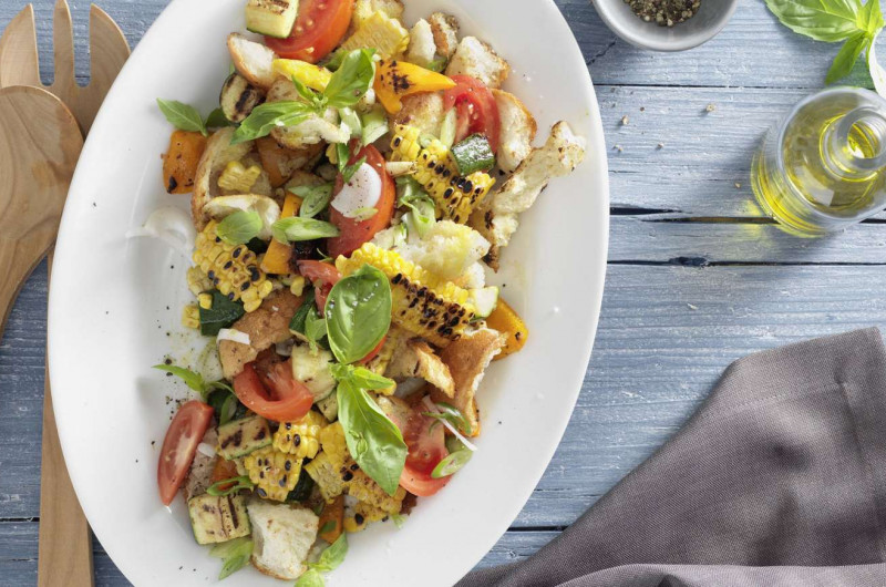 Panzanella de légumes grillés