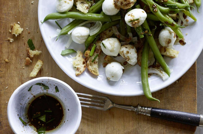 Salade de mozzarelline et de haricots verts