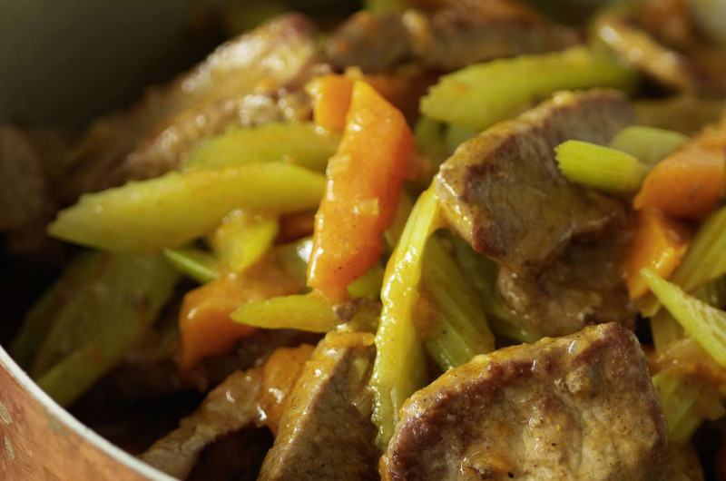 Emincé d’agneau à la courge