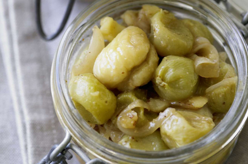 Chutney de raisin aux marrons