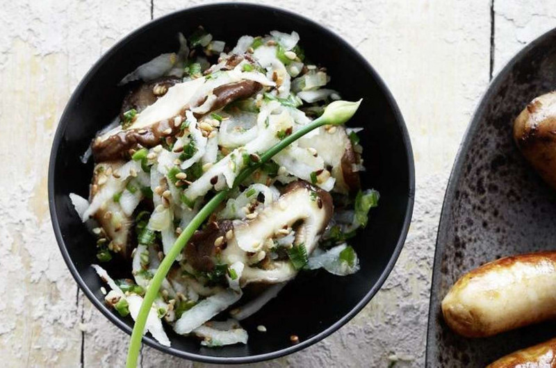 Relish de radis long aux champignons