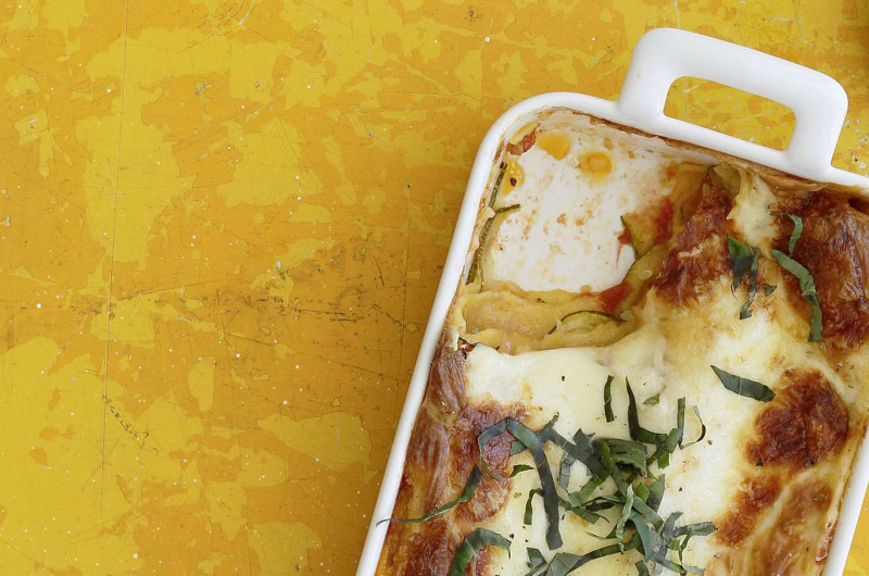 Lasagne de courgettes avec mozzarella