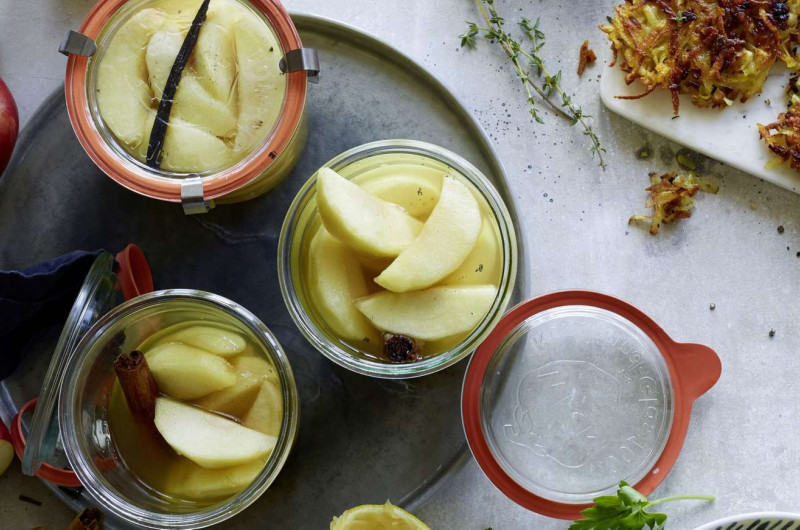 Compote de pommes à la vanille