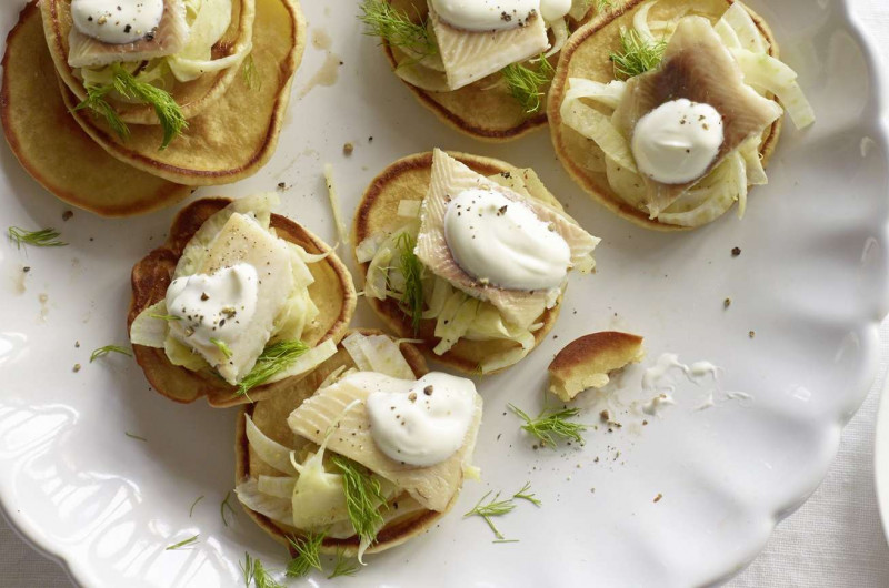 Blinis à la truite fumée