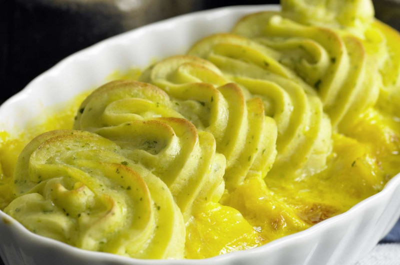 Gratin de poisson coiffé de pommes de terre